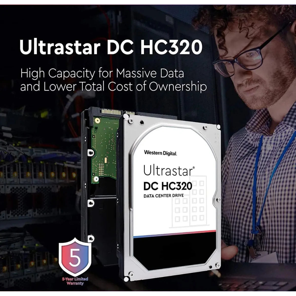 WD 10TB Ultrastar DC HC330 SATA HDD 7200 RPM SATA 6 Gb/s 256MB Cache