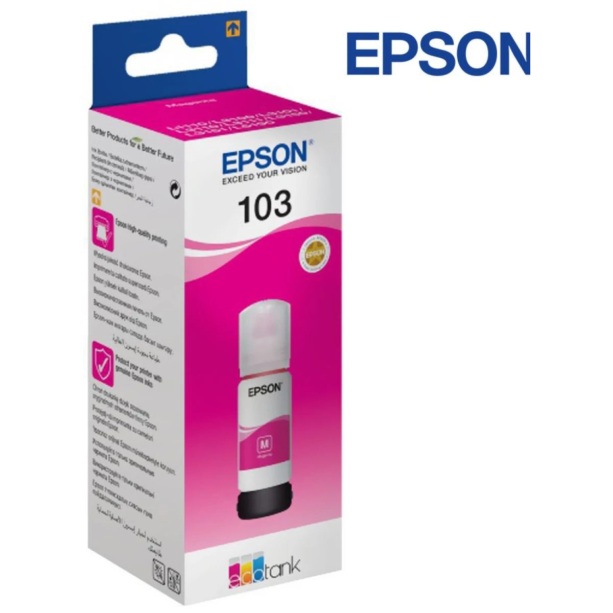 Epson 103 EcoTank Magenta Ink Bottle, 65ml