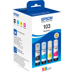 Epson 103 EcoTank 4-Colour Multipack Ink Bottles, 65ml (Black, Cyan, Magenta, Yellow)