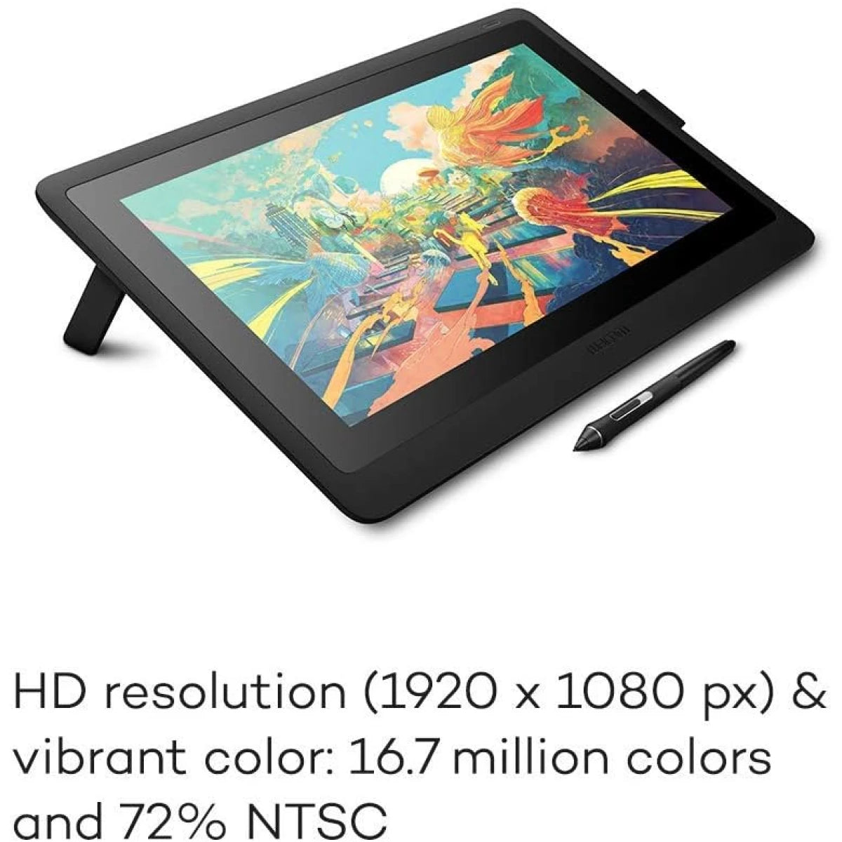 Wacom Cintiq 16 Creative Pen Display - 16" Full HD Graphic Drawing Monitor with Wacom Pro Pen 2, 8192 Pen Pressure Levels, for Windows &amp; Mac - Black