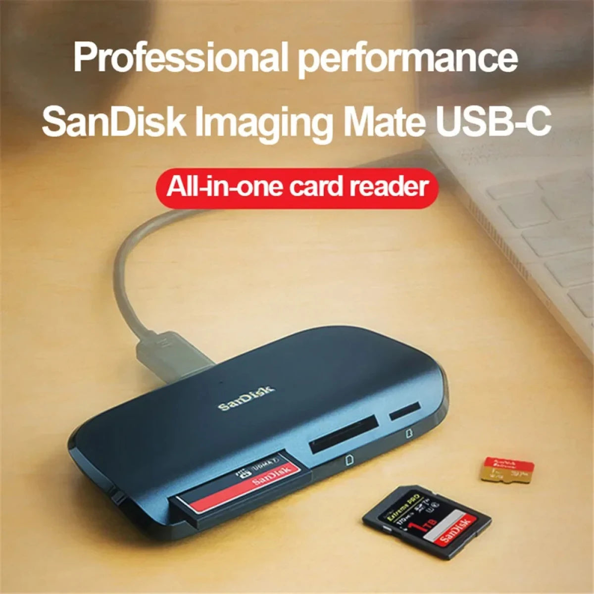 SanDisk SDDR-A631 ImageMate® PRO USB-C Card Reader, Up to 312MB/s, Plug-and-Play for PC &amp; Mac