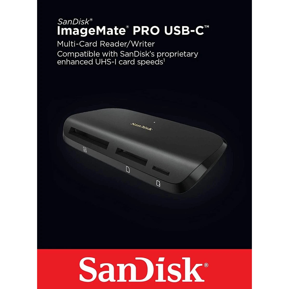 SanDisk SDDR-A631 ImageMate® PRO USB-C Card Reader, Up to 312MB/s, Plug-and-Play for PC &amp; Mac