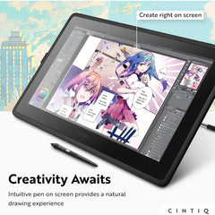 Wacom Cintiq 22 Creative Pen Display - 22" Full HD Graphic Drawing Monitor with Wacom Pro Pen 2, 8192 Pen Pressure Levels, for Windows &amp; Mac - Black