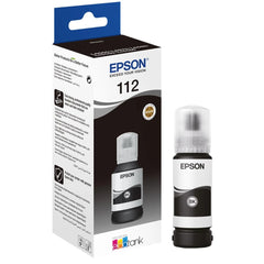 Epson 112 EcoTank Black Ink Bottle, 127ml Pigment Cartridge