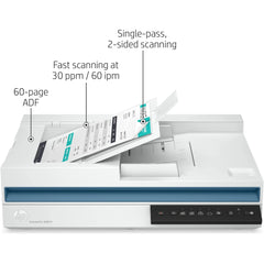 HP ScanJet Pro 3600 F1 Fast 2-Sided Document Scanner with Auto Document Feeder, Up to 30 ppm