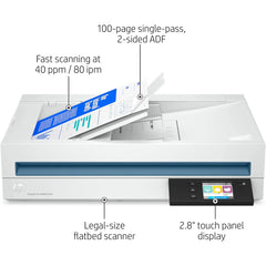 HP ScanJet Pro N4600 FNW1 Fast 2-Sided Document Scanner with Auto Document Feeder and Wireless, Up to 40 ppm