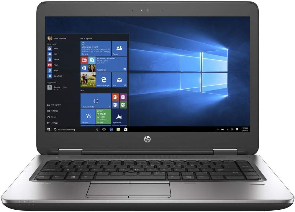 HP ProBook 650 G3 Business Laptop: 15.6" (1366x768), Intel Core i7-7600U, 256GB SSD, 16GB DDR4, DVD-RW, Backlit Keyboard, Windows 10 (Renewed)