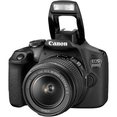 Canon EOS 2000D 24.2 MP DSLR Camera With EF-S 18-55 mm f/3.5-5.6 IS II Lens - Black