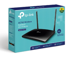 TP-Link Archer MR200 AC750 ثنائي النطاق 4G LTE فتحة SIM للواي فاي المحمول غير مقفلة ولا يتطلب تكوين راوتر هوائيات Wi-Fi قابل للإزالة (أسود)