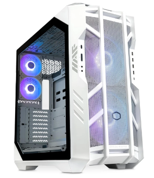 Cooler Master HAF 700 High Airflow Case Mesh Front Panel Dual 200mm SickleFlow ARGB Fans w/ USB Type C - White