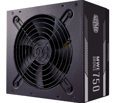 Cooler Master MWE 750 Bronze V2 80+ Bronze 750W مصدر طاقة غير معياري 120 مم HDB Fan كابلات سوداء مسطحة