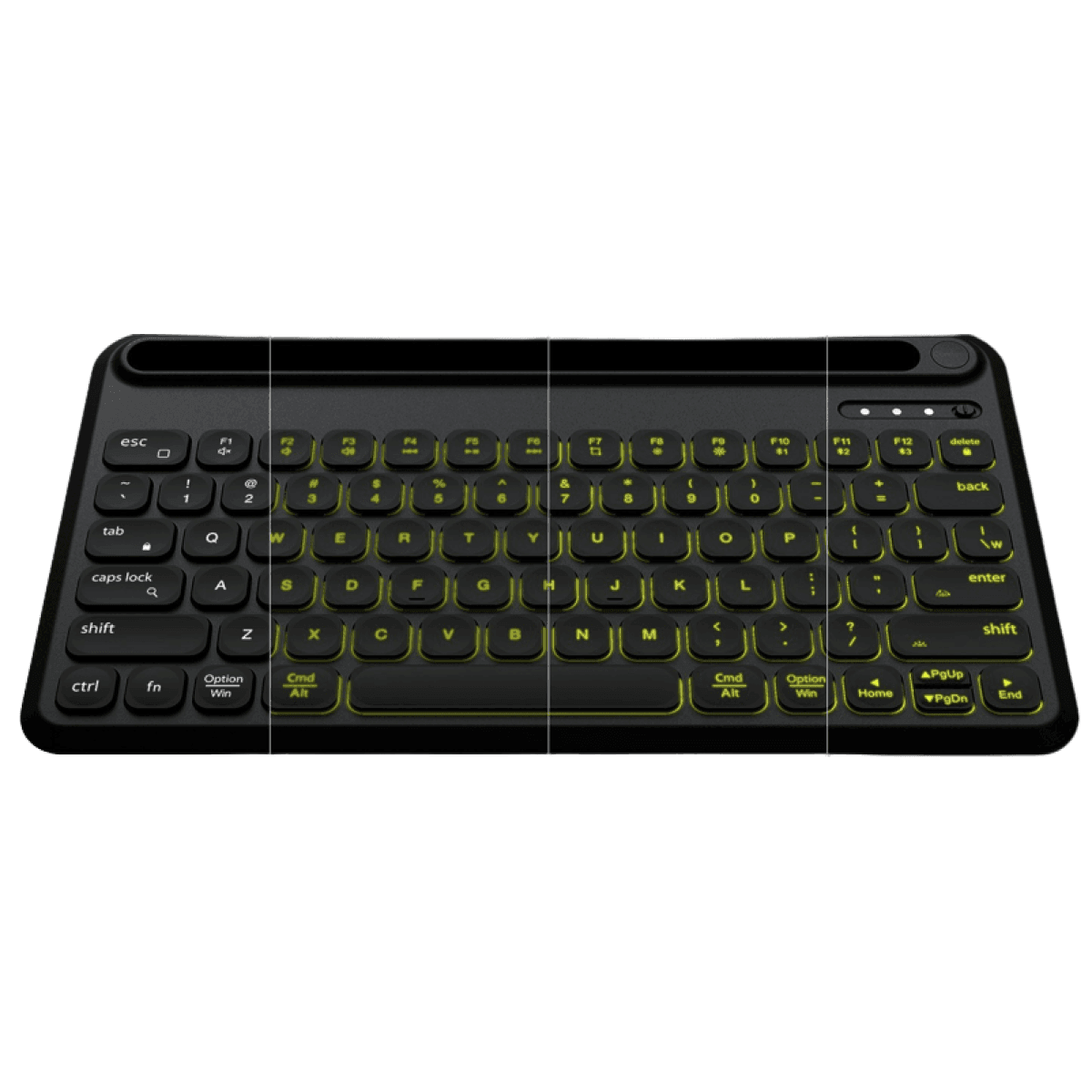 abkoncore OFFICE KEYBOARD ABKONCORE TOS250 Multi-Device OS RGB BackLighting Wireless BlueTooth 5.1 Connectivity W/Type-C Charging Port-Slim 78Keys Compact KeyBoard