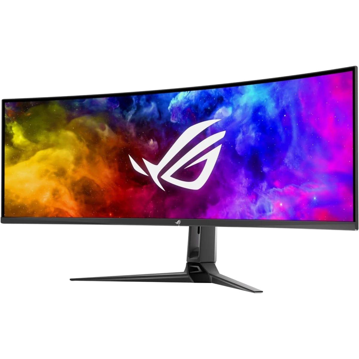 ASUS Computer Monitors ASUS ROG Swift PG49WCD 49" Curved 1800R QD-OLED 1000 nits Dual QHD 144Hz 0.03ms G-SYNC Compatible Smart-KVM 90W USB-C PD