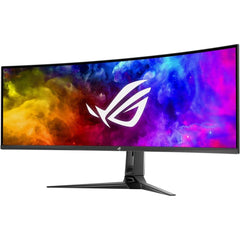 ASUS Computer Monitors ASUS ROG Swift PG49WCD 49" Curved 1800R QD-OLED 1000 nits Dual QHD 144Hz 0.03ms G-SYNC Compatible Smart-KVM 90W USB-C PD