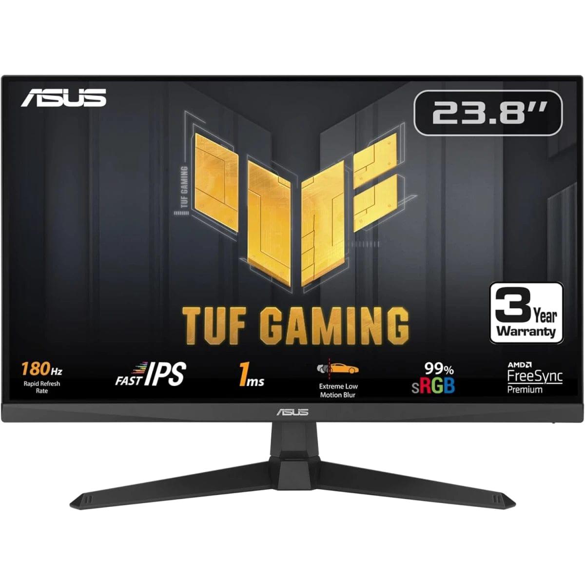 ASUS Computer Monitors ASUS TUF VG249Q3A 24" Fast IPS Full HD 180Hz 1ms Extreme Low Motion Blur 99% sRGB FreeSync Premium w/ Speakers