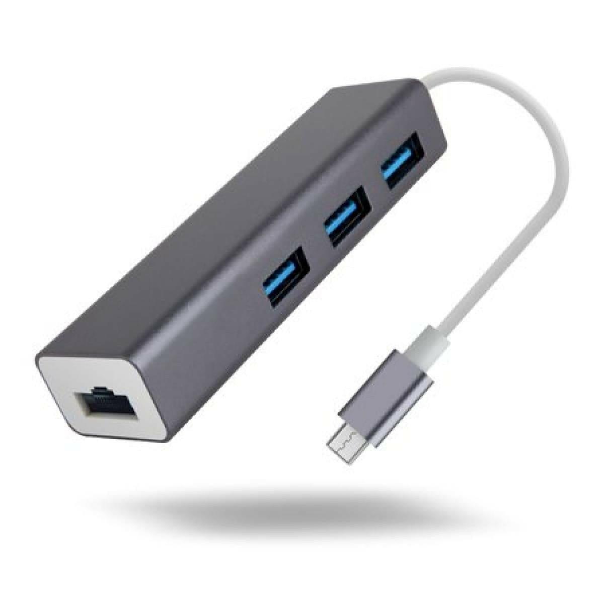 NON HUB Convertor Type-C To Ethernet and Hub 3 port usb3.0