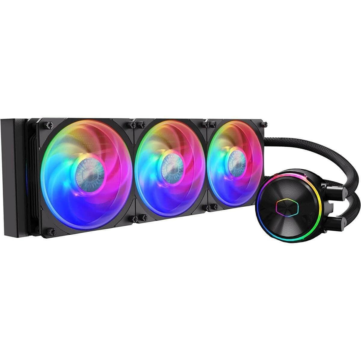 COOLER MASTER Water Coolers Cooler Master MasterLiquid PL360 FLUX  ARGB CPU Liquid Cooler, Premium Dual Chamber Pump, FLUX FANS ARGB, LGA1700 Support 12th Gen