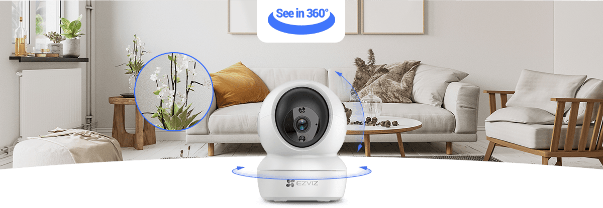 EZVIZ camera EZVIZ C6N Security Camera, 1080p WiFi Indoor Home Camera, Baby Monitor Surveillance Camera with Motion Detection, Smart Tracking, Two Way Audio, Night Vision, Remote Control, Works with Alexa