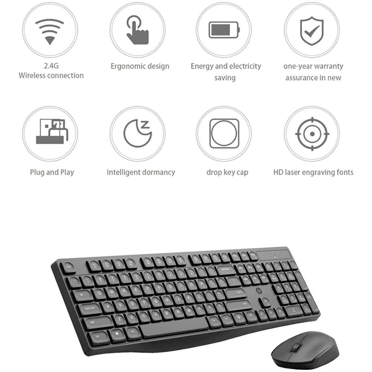 FANTECH Keyboard HP CS10 Wireless Keyboard and Mouse Combo