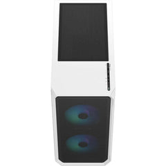 Fractal PC CASE Fractal Design Focus 2 (White) Mesh Mid-Tower Airflow RGB Direct Performance Gaming Case w/ (Front) Aspect 14 RGB 2 x 140 mm Fans