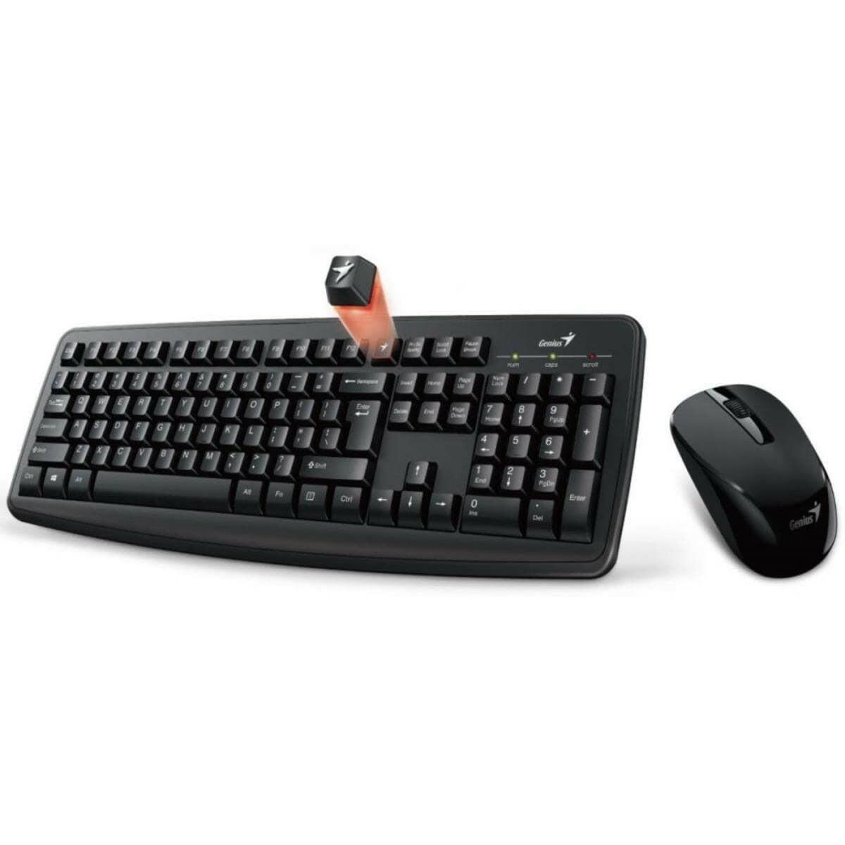 Genius OFFICE KEYBOARD Genius KM-8100 2.4GHz Wireless Smart Water Resistant Keyboard & Mouse Kit