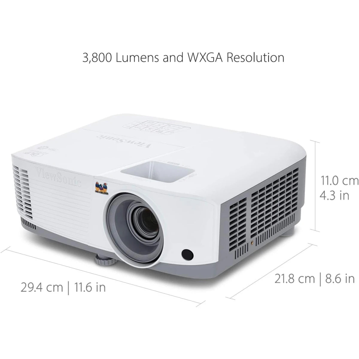 ViewSonic PA503W WXGA 3800 Lumens High Brightness Projector for Home &amp; Office with HDMI Vertical Keystone