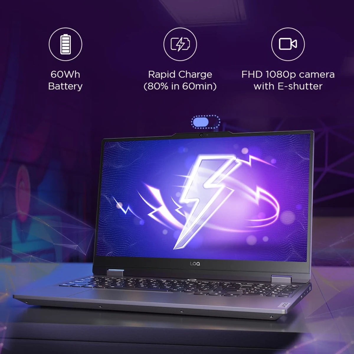 Lenovo LOQ Gaming (2024) - 13th Gen Intel Core i7 13650HX, NVIDIA RTX 3050 6GB, 16GB RAM, 512GB SSD, 15.6" FHD 144Hz IPS Display - Luna Grey