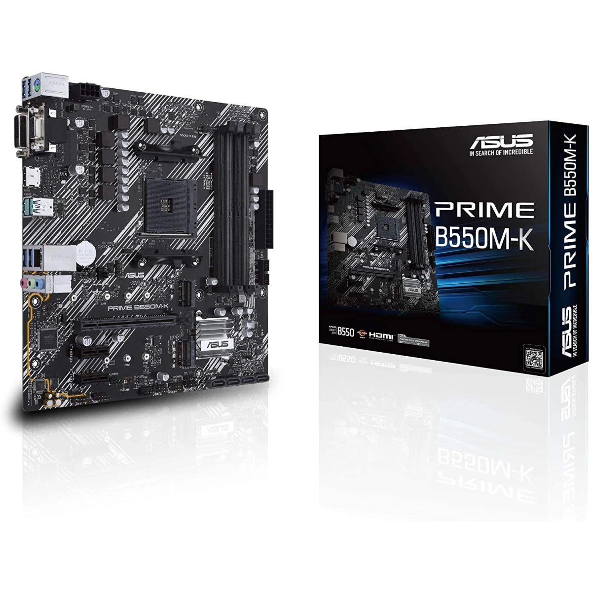 ASUS Prime B550M-K AMD B550 Mainboard - Dual M.2, PCIe 4.0