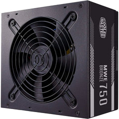 Cooler Master MWE 750 Bronze V2 80+ Bronze 750W Non-Modular Power Supply 120mm HDB Fan Flat Black Cables