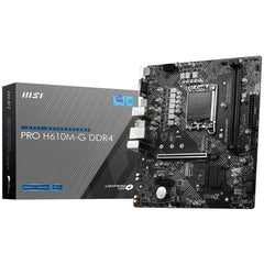 MSI PRO H610M-G DDR4 Motherboard 12th Gen Intel Core LGA 1700 Socket PCIe 4.0 2.5G LAN M.2 Slots