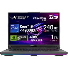 ASUS ROG Strix G16 (2024) G614JZR - 14th Gen Intel Core i9-14900HX, NVIDIA RTX 4080 12GB GDDR6, 2.5K IPS 240Hz Display - Eclipse Gray