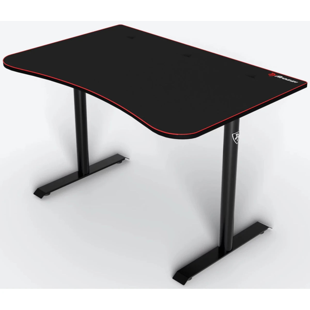 Arozzi Arena Fratello Curved Desk - Full Surface Water Resistant Mat, Custom Monitor Mount, Cable Management - Black