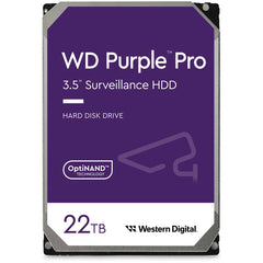 Western Digital 22TB WD Purple Pro Surveillance HDD - SATA 6 Gb/s, 7200 RPM, 512MB Cache