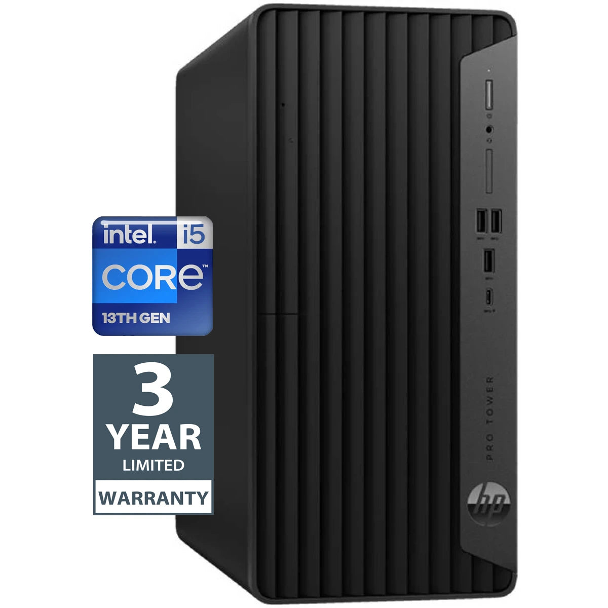 HP Pro 400 G9 Tower Desktop (2023) - Intel Core i5 14-Cores, 8GB RAM, 512GB SSD, 3 Years Warranty