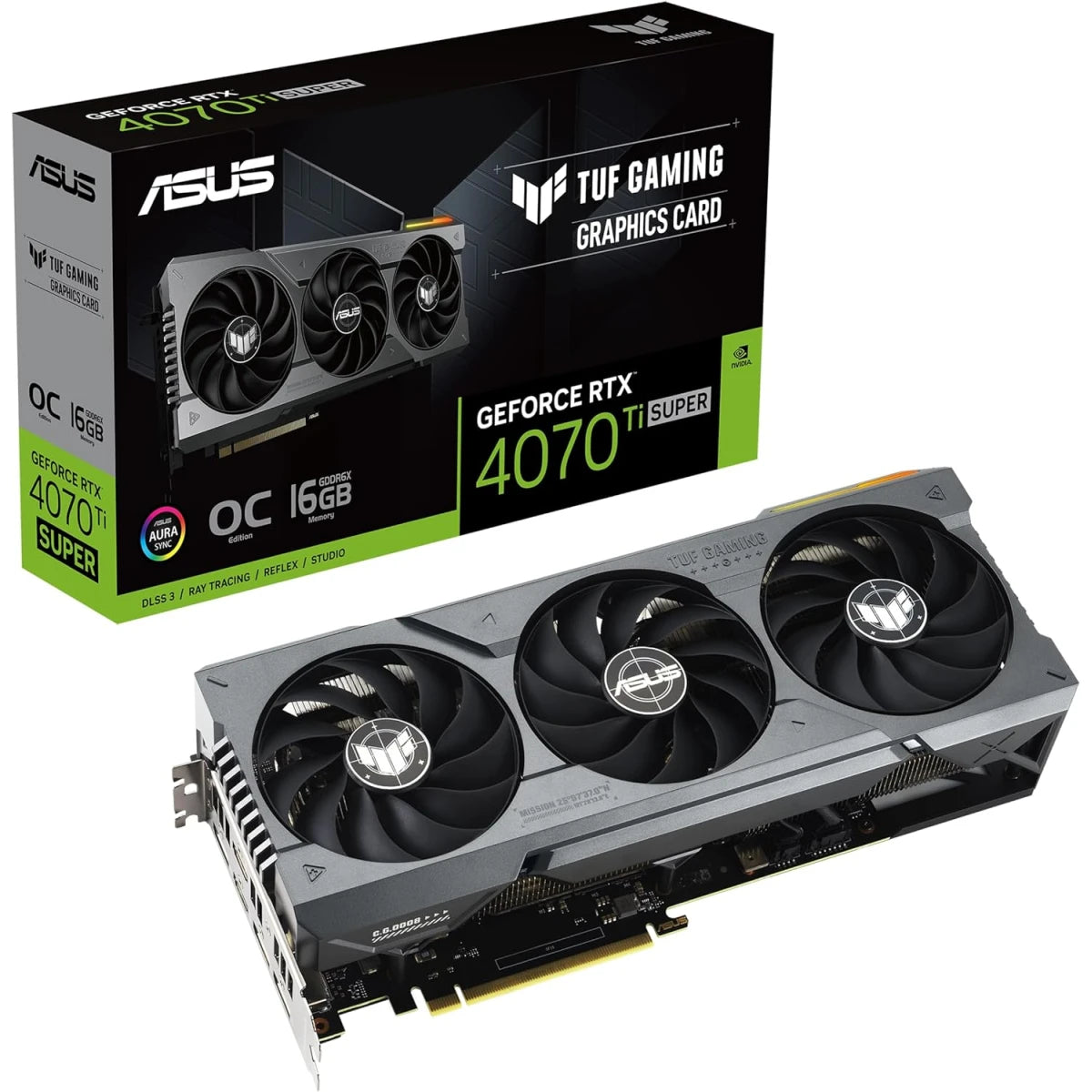 ASUS TUF Gaming NVIDIA GeForce RTX 4070 TI SUPER OC Edition – 16GB GDDR6X, Lower Temps &amp; Enhanced Durability