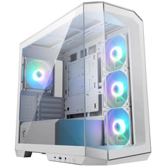 MSI MAG PANO M100R PZ Micro ATX Case with 270-Degree Panoramic Display and 4x ARGB Fans - White