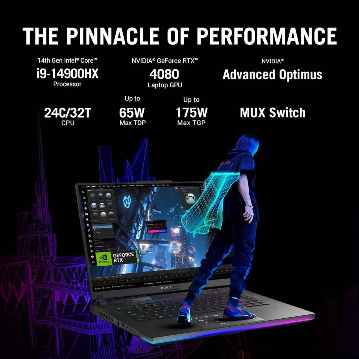 ASUS ROG Strix Scar 16 (2024) G634JZR - Intel Core i9 14900HX, NVIDIA RTX 4080 12GB, 32GB RAM, 1TB SSD, 16" 2.5K HDR 240Hz Display