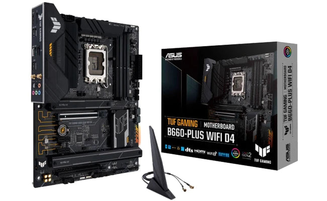 ASUS TUF Gaming B660-PLUS D4 WIFI 6 Intel 12th Gen Motherboard PCIe 4.0 DDR4 2xM.2 slots USB Type-C