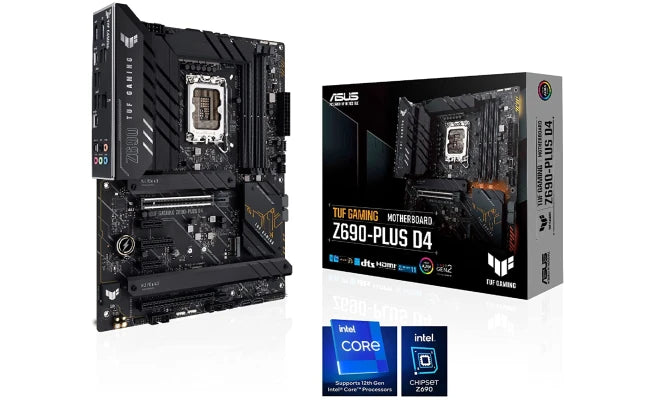 ASUS TUF Gaming Z690-Plus D4 PCIe 5.0 DDR4 4xM.2 USB Type-C Thunderbolt 4 ARGB