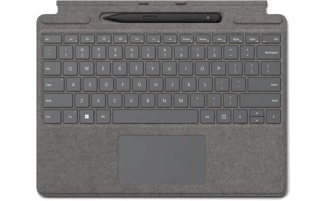 Microsoft Surface Pro Signature Keyboard &amp; Slim Pen 2 - Compatible with Surface Pro 8/Pro X, English/Arabic Layout, Platinum