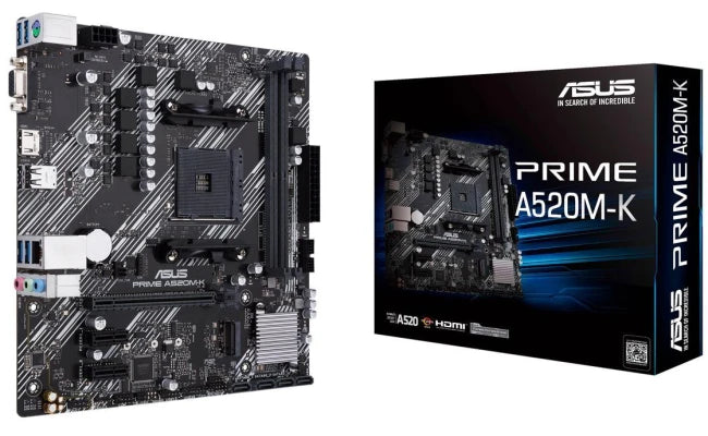 ASUS PRIME A520M-K AMD A520 AM4 Micro-ATX Motherboard