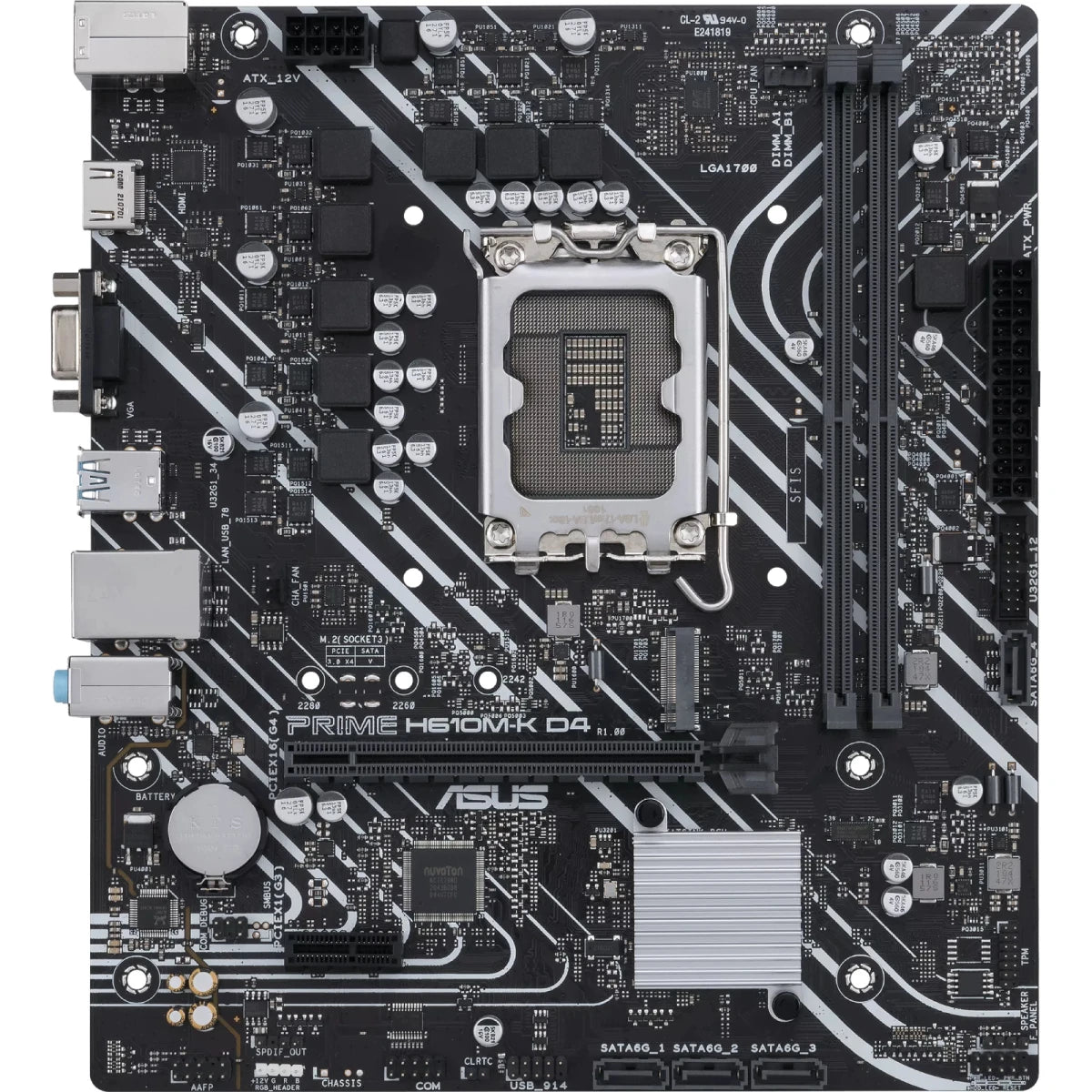 ASUS PRIME H610M-K D4 Intel 12th Gen Motherboard PCIe 4.0 DDR4 1xM.2 slots USB 3.2 Gen 1