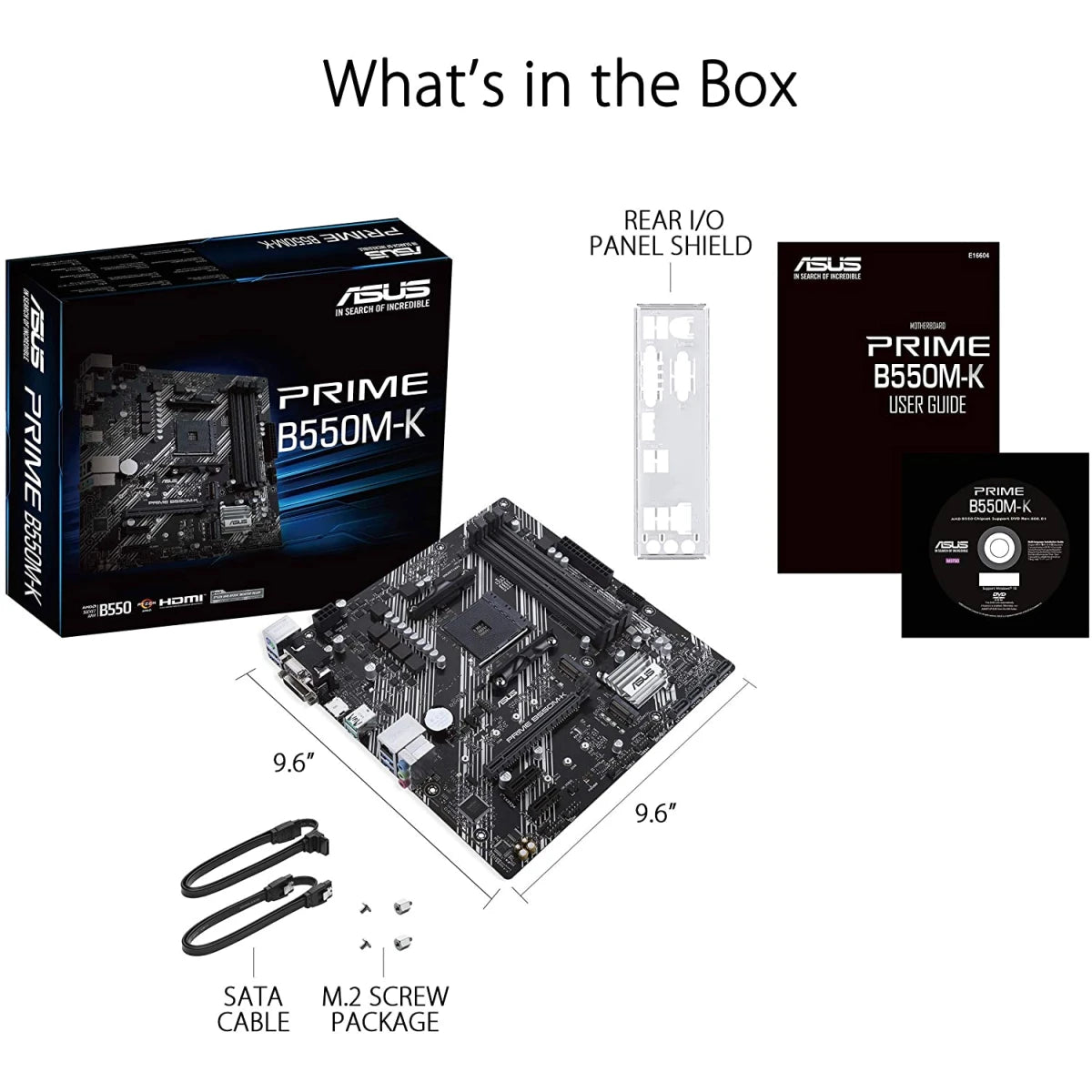 ASUS Prime B550M-K AMD B550 Mainboard - Dual M.2, PCIe 4.0