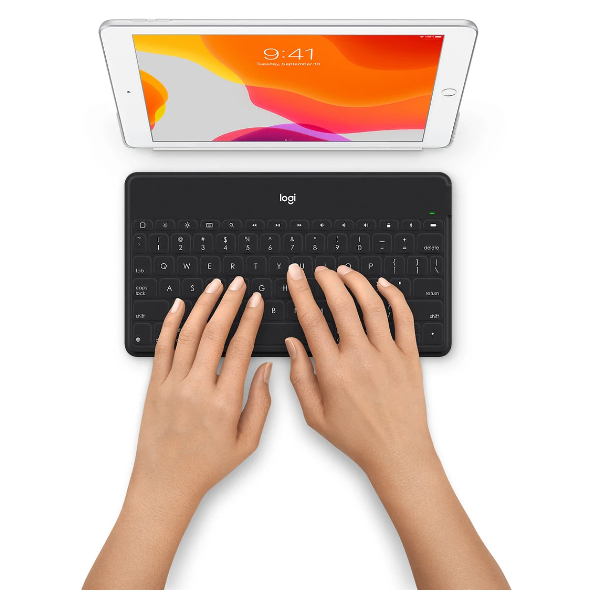 Logitech Keys-To-Go Wireless Bluetooth Keyboard - Ultra-Portable, Spill-Resistant, for iOS Devices