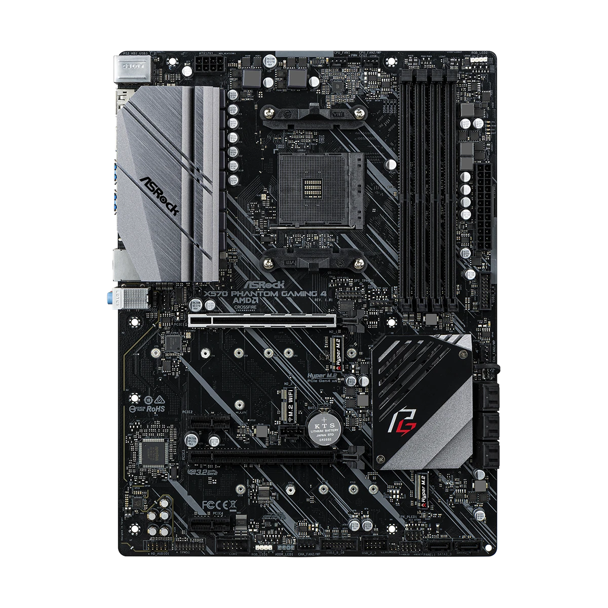 ASRock X570 PHANTOM GAMING 4 AM4 USB 3.2 2x M.2 SSD Motherboard