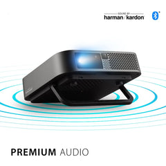 ViewSonic M2e 1080p Portable Projector with Auto Focus, Harman Kardon Bluetooth Speakers, HDMI &amp; USB-C