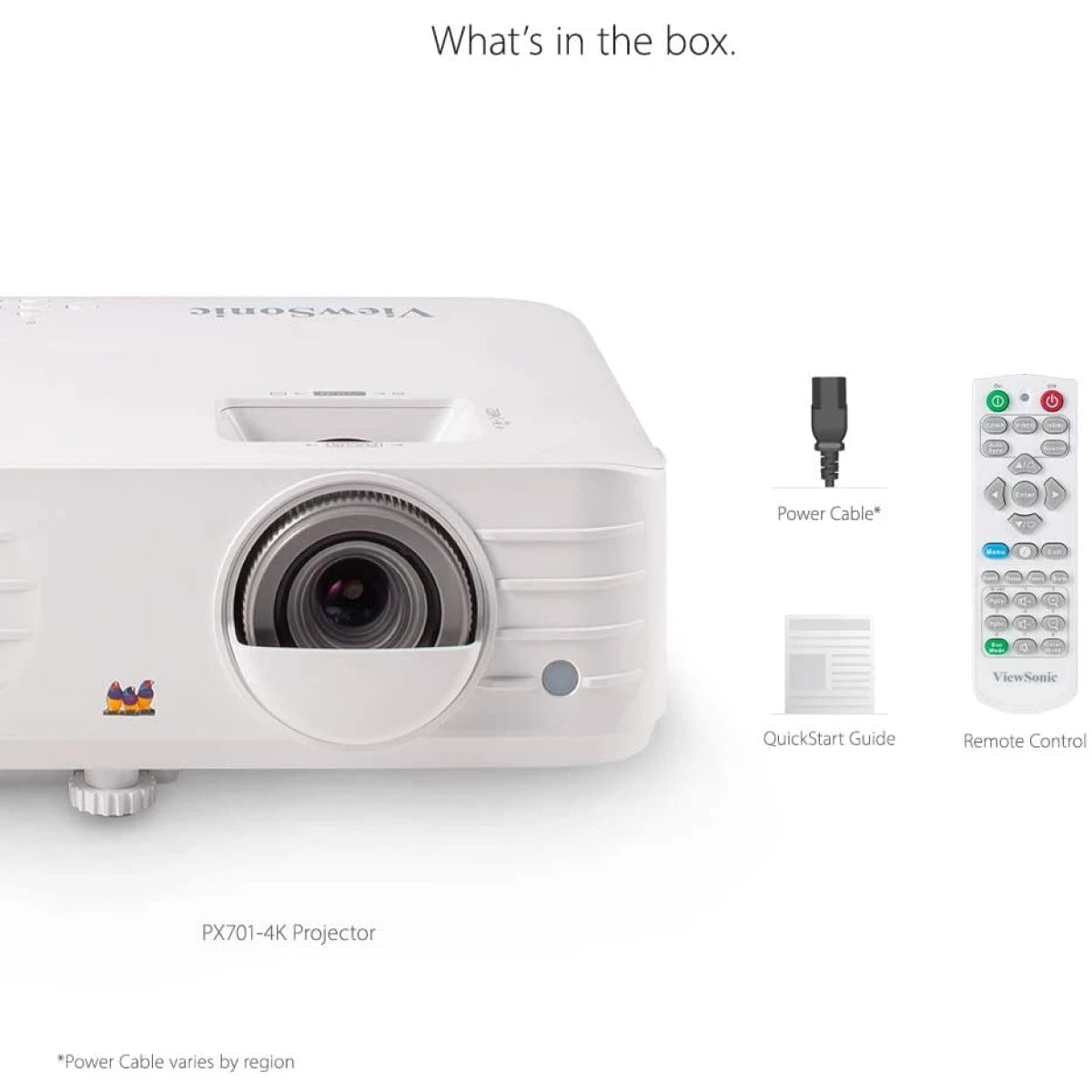 ViewSonic PX701-4K 4K UHD Projector 3200 Lumens 240Hz 4.2ms with HDR Auto Keystone Dual HDMI up to 300" Screen