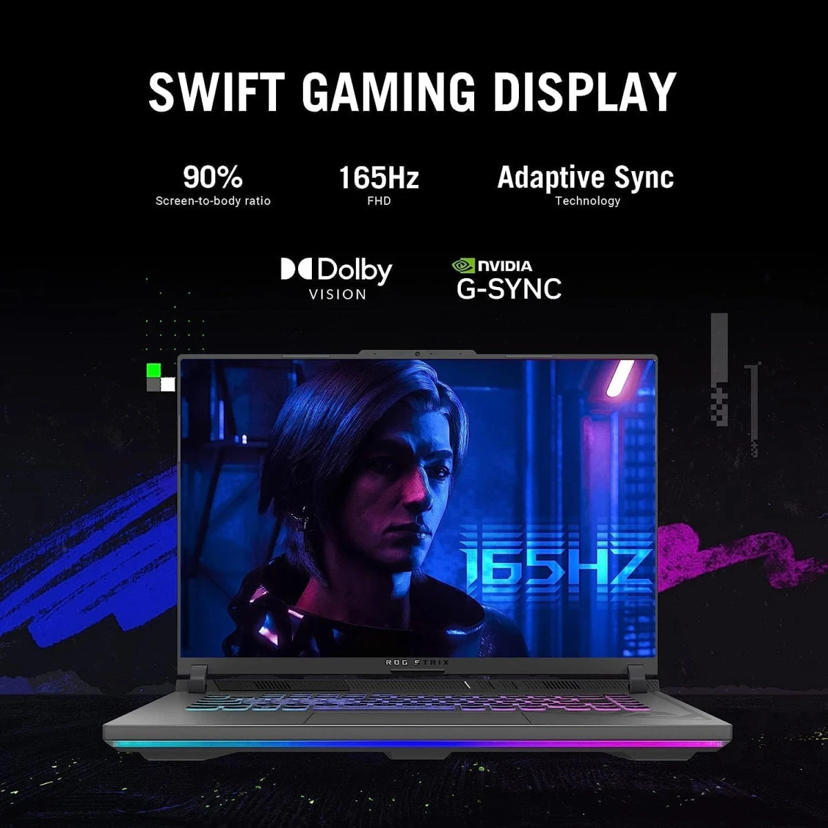 ASUS ROG Strix G16 (2024) G614JZR - 14th Gen Intel Core i9-14900HX, NVIDIA RTX 4080 12GB GDDR6, 2.5K IPS 240Hz Display - Eclipse Gray