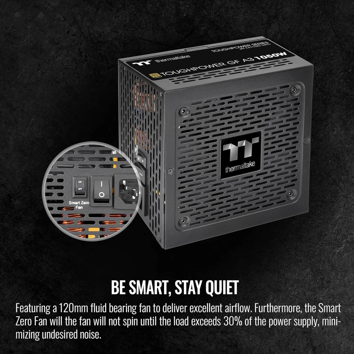 Thermaltake Toughpower GF A3 1050W 80+ Gold Full Modular Power Supply with 12VHPWR Connectors, PCIe 5.0 Ready