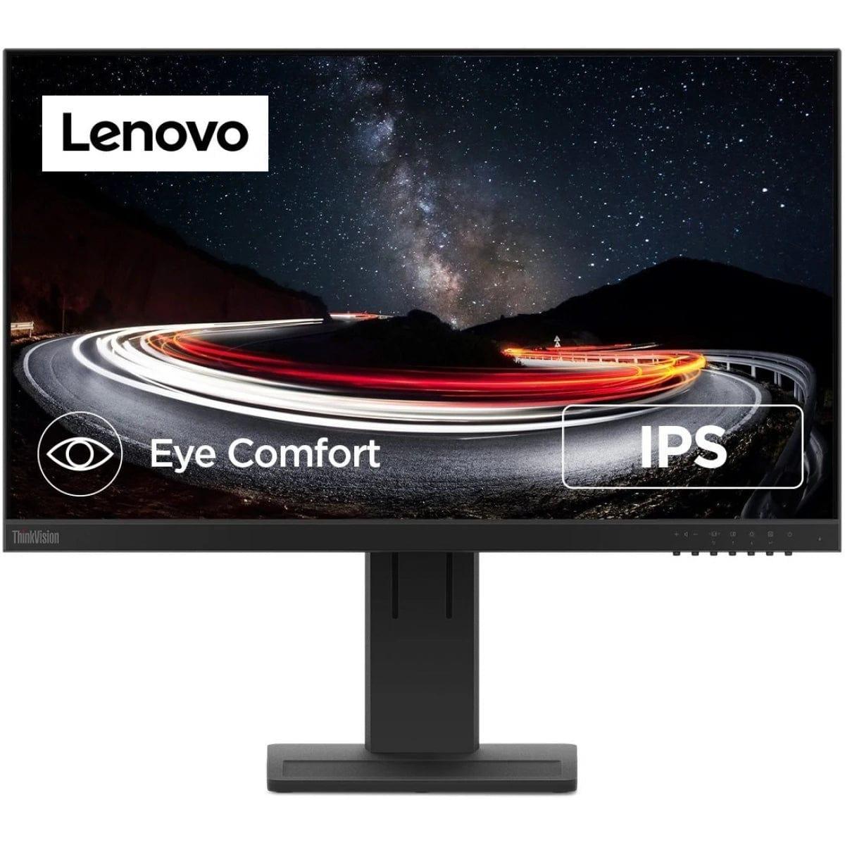 LENOVO Computer Monitors Lenovo ThinkVision E24-28 24" IPS Full HD VGA , HDMI , DisplayPort Interface w/ Speakers & Adjustable Stand